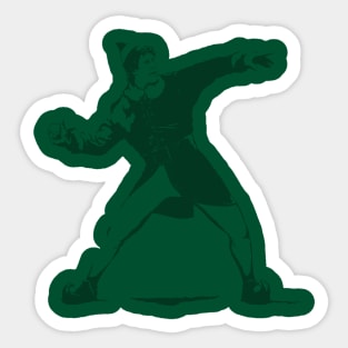 Snowball Thower (green) Sticker